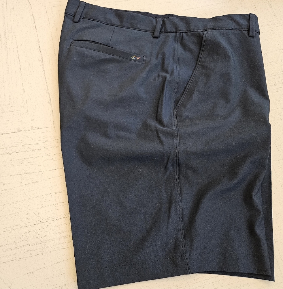 Greg Norman Collection Dark Navy Blue Flat Front Shorts